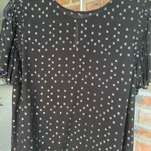 Black top with silver shimmer